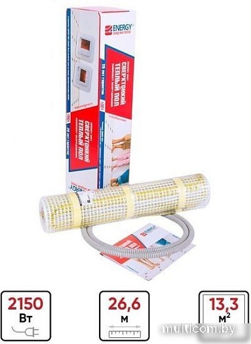 Нагревательный мат Energy ОО-УТ-00639 (2150 Вт, 13.3 м.кв.)