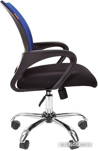 Кресло CHAIRMAN 696 Chrome (черный/синий)
