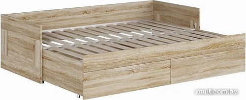 Кровать с выдвижным спальным местом Mio Tesoro Сириус раздвижная 90x200 2.02.08.410.3 (дуб сонома)