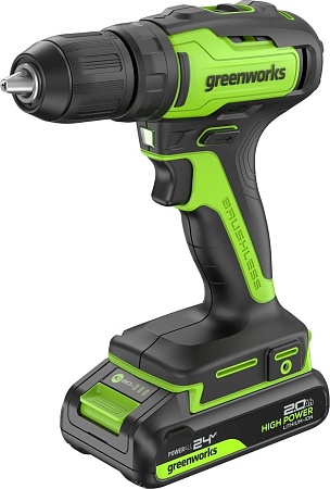 Дрель-шуруповерт Greenworks GD24DD35K2 3704007CUA (с 1-м АКБ)
