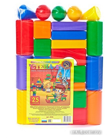 Кубики Строим вместе счастливое детство Строительный набор Стена-2 5246