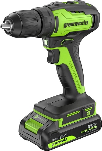 Дрель-шуруповерт Greenworks GD24DD35K2 3704007CUA (с 1-м АКБ)