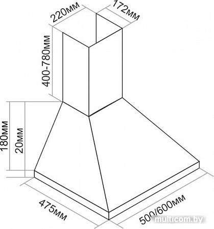Кухонная вытяжка Darina Umbrella 603 BG