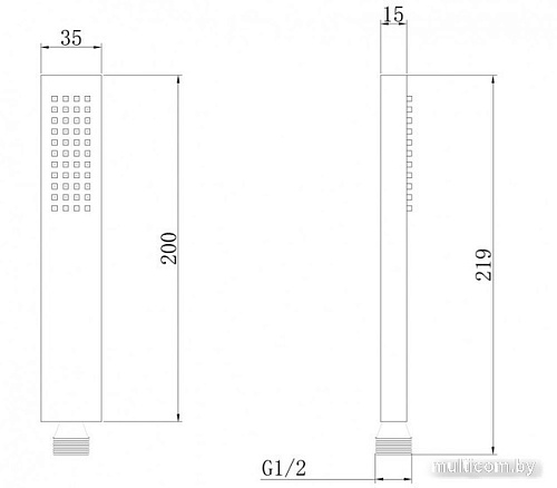 Душевая лейка Abber AF0050W (белый)