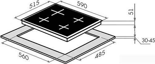 Варочная панель MAUNFELD EGHG.64.2CBGI/G