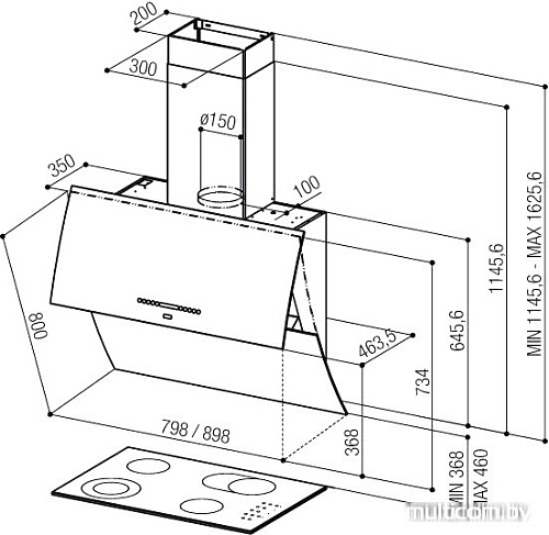 Кухонная вытяжка Faber Mirror Art BRS X/V A80 LOGIC