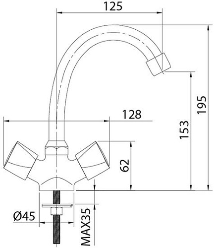 Смеситель Milardo Tring TRISB00M01