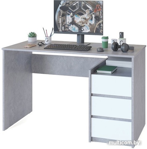 Стол Сокол СПм-21 (бетон/белый)
