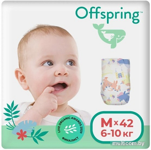 Подгузники Offspring M 6-10 кг Единороги (42 шт)