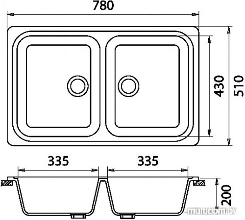 Кухонная мойка Gerhans C02 (бежевый)