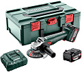 Угловая шлифмашина Metabo W 18 L 9-125 602249650 (с 2-мя АКБ 5.2 А•ч, кейс)