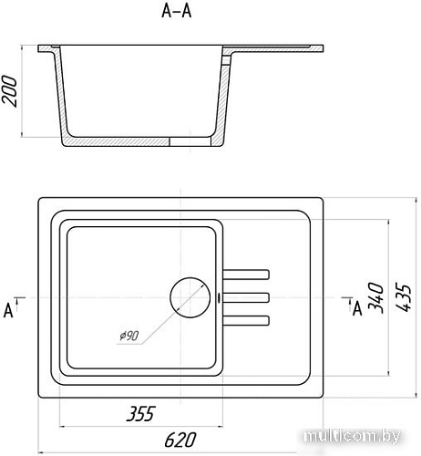 Кухонная мойка Gerhans B15 (оникс)