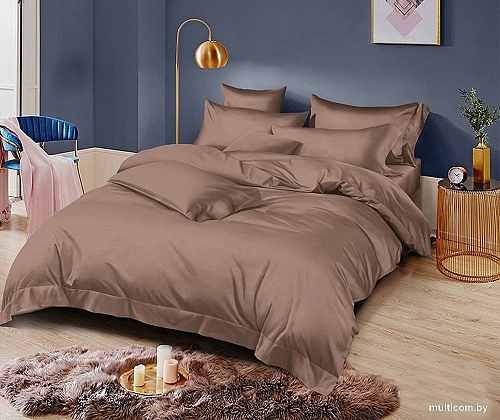 Реноме Евро Оливковая коллекция на резинке 160x200 Мол. шоколад 18-1324 (поплин)