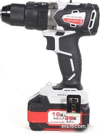 Ударная дрель-шуруповерт Интерскол ДАУ-13/36В 70 813.2.2.70 (с 2-мя АКБ, кейс)