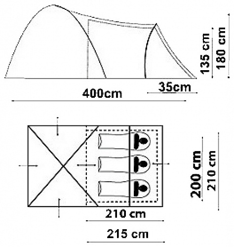 Палатка Canadian Camper HYPPO 3