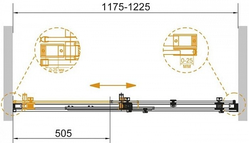 Душевая дверь Cezares Stylus-Soft-BF-1-120-C-Cr