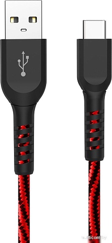 Кабель Atomic Flexstick Game+ 30.324 USB Type-A - USB Type-C (1.5 м, черный/красный)