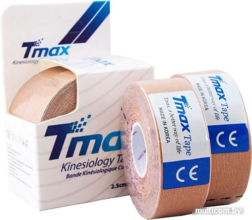 Тейп Tmax Extra Sticky 2.5 см х 5 м (бежевый)