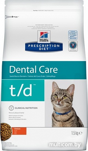 Сухой корм для кошек Hill's Prescription Diet Dental Care t/d Chicken 1.5 кг