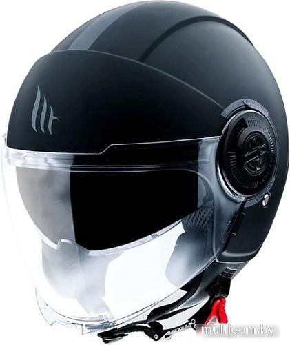 Мотошлем MT Helmets Viale SV Solid A1 (M, матовый черный)