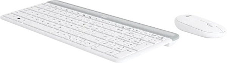 Клавиатура + мышь Logitech MK470 Slim Wireless Combo (белый, нет кириллицы)