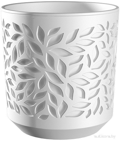 Кашпо La Decoro Leaves КШ-9569 (белый/белый)