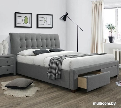 Кровать Halmar Percy 160x200 (серый)