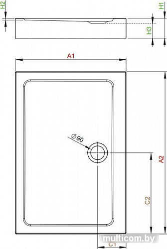 Душевой поддон Radaway Doros D Compact 100x90 [SDRD1090-05]