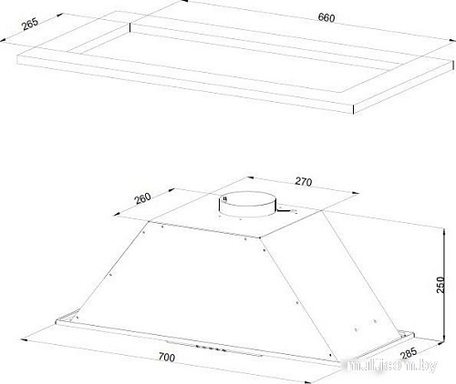 Кухонная вытяжка KUPPERSBERG Slimlux Inlinea 70 WX