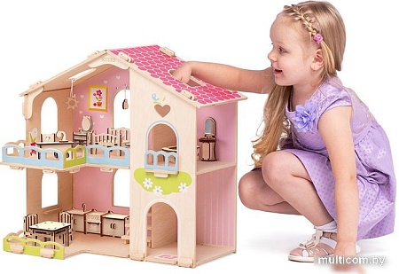 Кукольный домик Woody Счастливая семья 2277