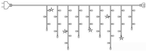 Гирлянда ETP 100L-3M (белый)