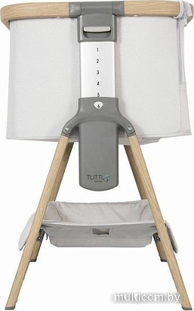 Приставная детская кроватка Tutti Bambini CoZee Luxe с колесами (oak/silver)