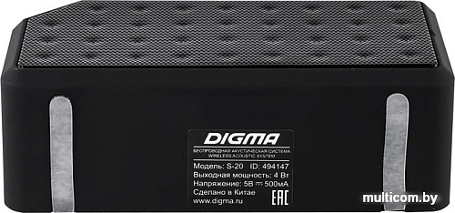 Беспроводная колонка Digma S-20 (черный)