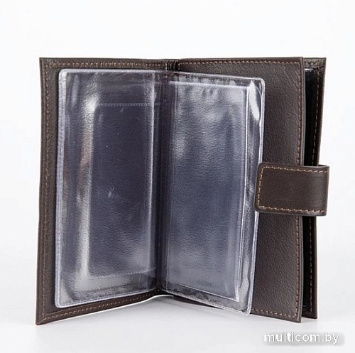 Портмоне с автодокументами Poshete 604-077M-BRW (коричневый)