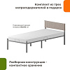 Кровать Домаклево Лофт Компакт 90x190 (серый/кремовый велюровый чехол)