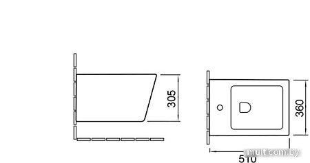 Биде Vincea Q-Line VB1-12G1B