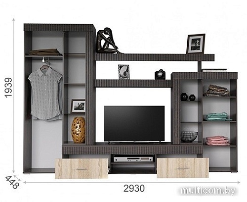 Стенка Империал Марк (венге-дуб сонома)