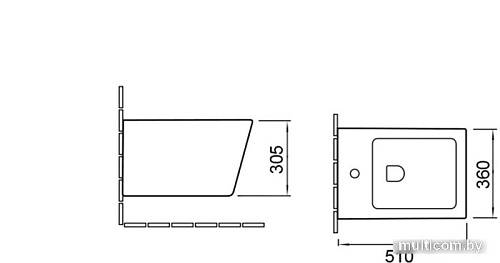 Биде Vincea Q-Line VB1-12G1B