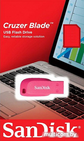 USB Flash SanDisk Cruzer Blade 64GB (розовый)