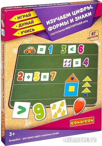 Развивающая игра Bondibon Магнитный театр. Изучаем цифры, формы и знаки ВВ4417