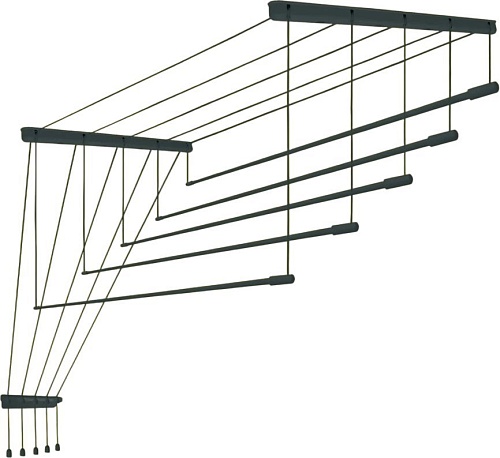 Сушилка для белья Comfort Alumin Потолочная Алюминиевая Graphite Premium 5 прутьев 1.3 м (графитовый)