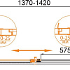 Душевая дверь Cezares MOLVENO-BF-1-140-C-BORO-IV