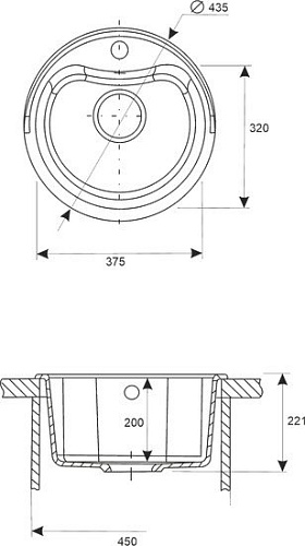 Кухонная мойка AlfaSun Рашмор (пляжный песок)