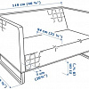 Диван Ikea Кноппарп 504.246.24 (книса светло-серый)