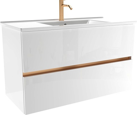 ЗОВ Тумба с умывальником Софи 100 (белый глянец)