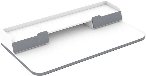 Стол Sheffilton SHT-TU14/TT31 120/65 ЛДСП (белый муар/белый шагрень/серый)