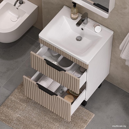 Volna Тумба под умывальник Lotty 80.2Y Миранда (латте, напольная)