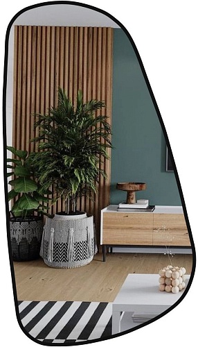 Зеркало eMZe 50x90 LED.UV.NF.50.90.CHE.4K (черный УФ-окантовкой и подсветкой)