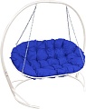 Подвесной диван M-Group Мамасан 12120110 (белый/синяя подушка)