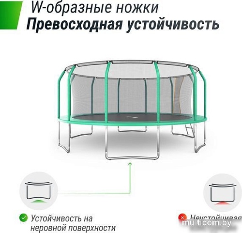 Батут Unix Line Supreme Basic 16 ft (green)